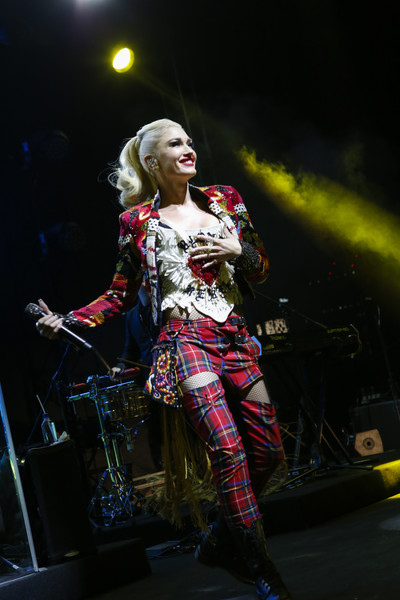 When She Performed in Plaid At a Hotel Opening in Dubai